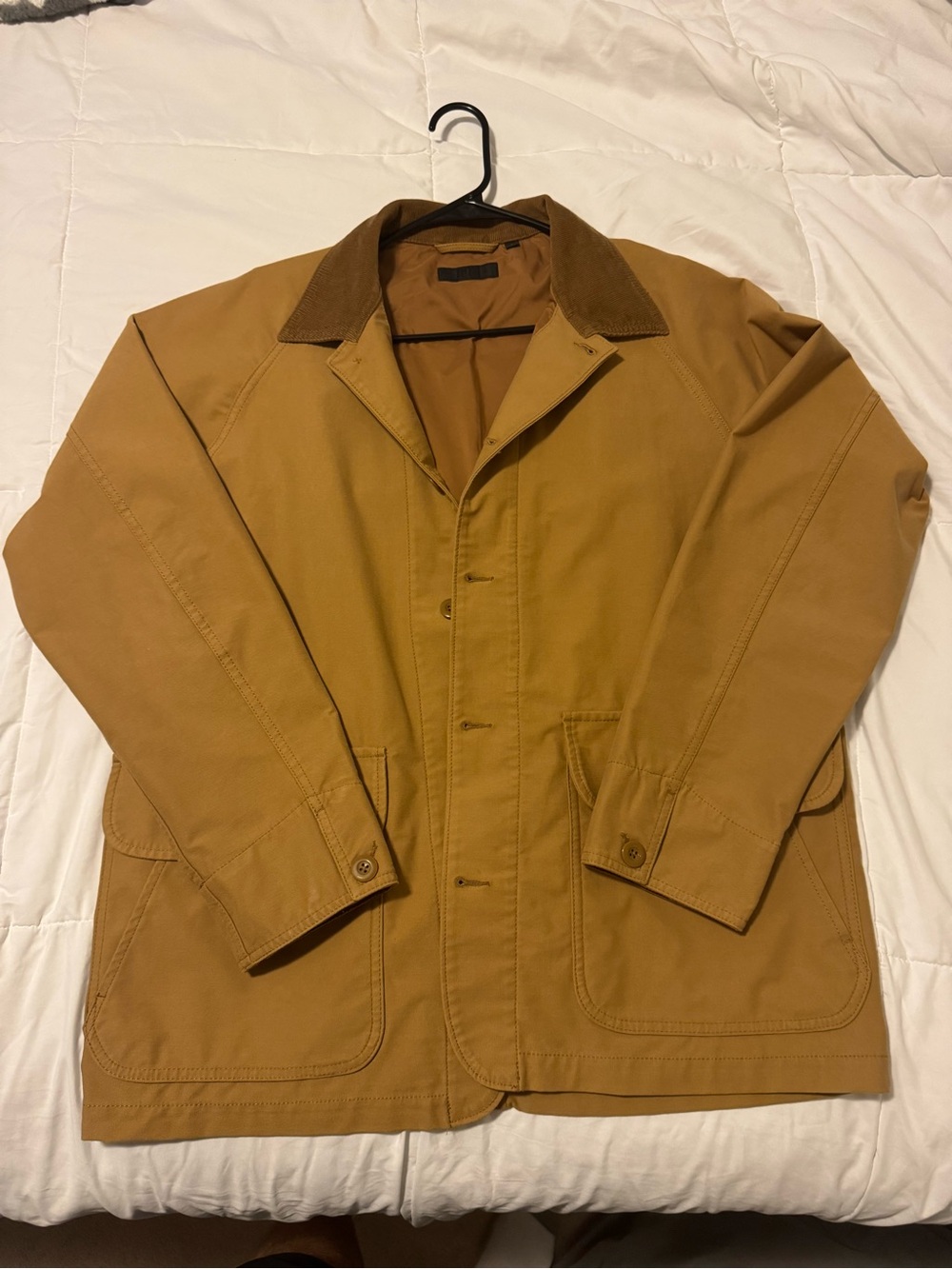 Uniqlo Brown Tan Field Jacket with Corduroy Collar